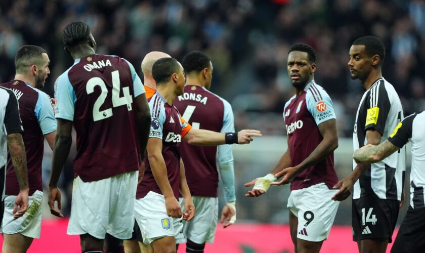 Aston Villa striker Jhon Duran charged by FA for red card reaction