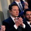 WASHINGTON, DC - JULY 24: Tesla CEO Elon Musk listens as Israeli Prime Minister Benjamin Netanyahu addresses a joint meeting of Congress in the chamber of the House of Representatives at the U.S. Capitol on July 24, 2024 in Washington, DC. Netanyahu�s visit occurs as the Israel-Hamas war reaches nearly ten months. A handful of Senate and House Democrats boycotted the remarks over Israel�s treatment of Palestine