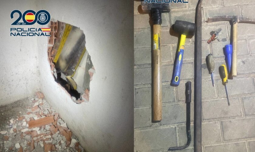 Alarma social por un ladrón de butrones que asaltó cinco comercios y causó graves destrozos sin lograr un botín de valor