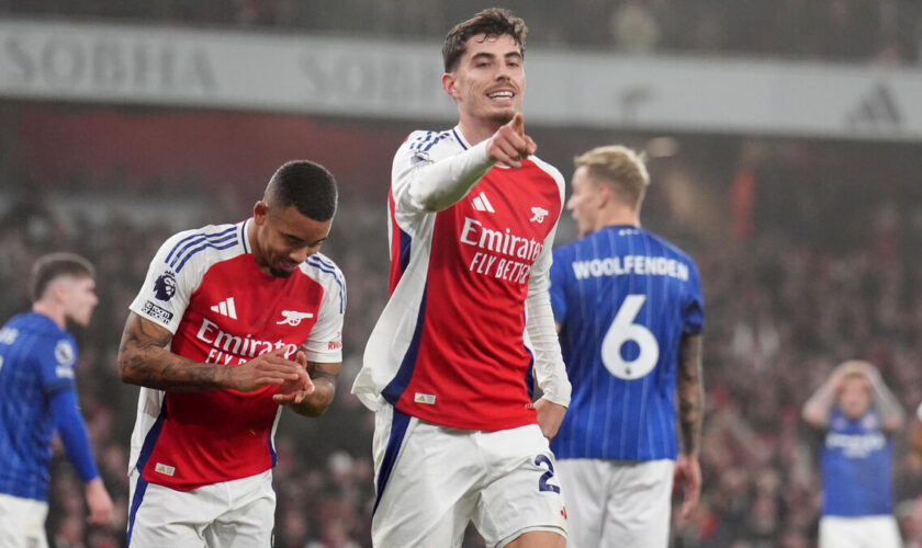 Arsenal-Ipswich (1-0) : les Gunners piquent la seconde place à Chelsea grâce à Kai Havertz