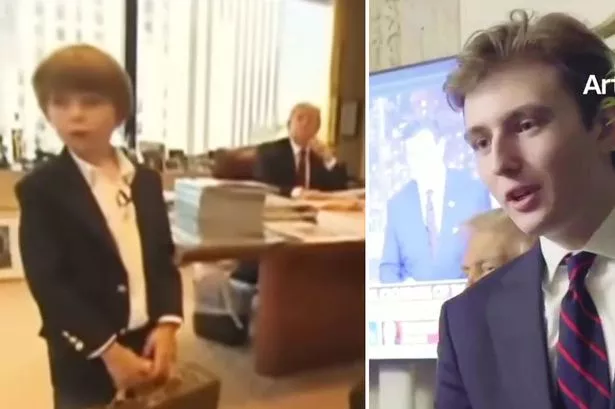 Barron Trump's voice heard in clip for first time in years after viral 'suitcase' video