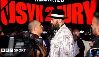 Oleksandr Usyk faces off with Tyson Fury