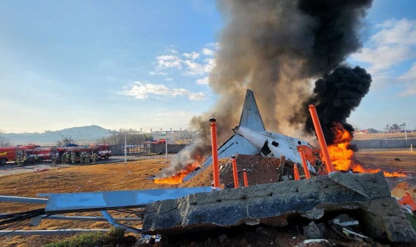 Crash aérien en Corée du Sud : les images de l’accident qui a fait au moins 127 morts