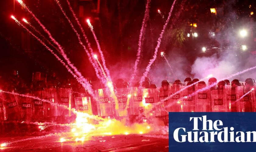 Dozens hospitalised in third night of pro-EU protests in Georgia