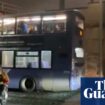 Eight injured, one critically, after doubledecker bus hits bridge in Glasgow