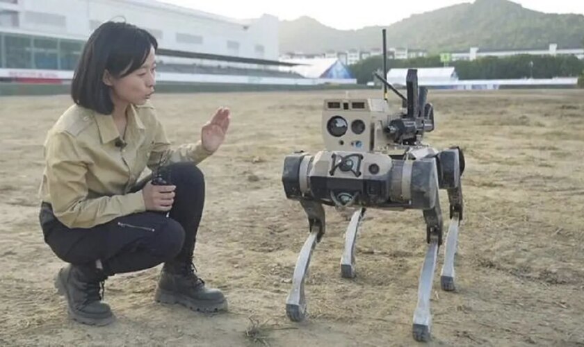 El juguete de moda del ejército chino estas Navidades: 'lobos robots' con fusiles de asalto