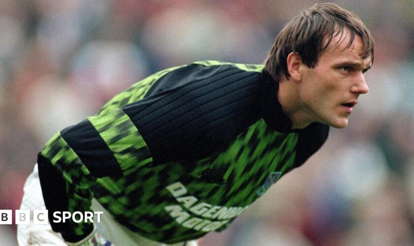 West Ham goalkeeper Ludek Miklosko in 1992