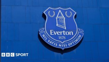 Everton crest at Goodison Park