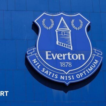 Everton crest at Goodison Park