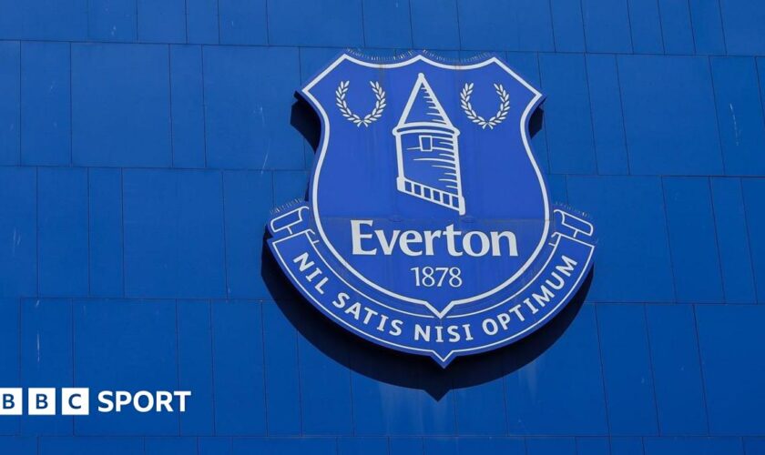 Everton crest at Goodison Park