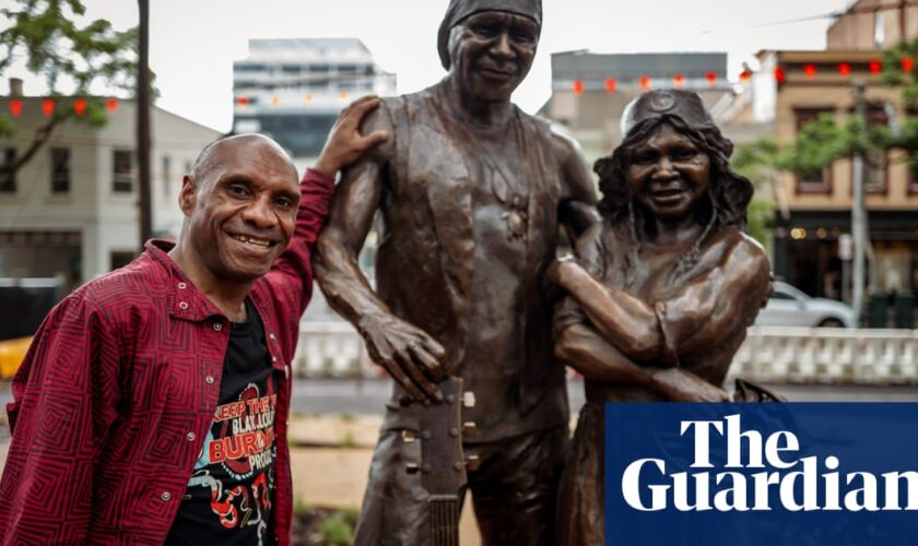 Indigenous Australian legends Archie Roach and Ruby Hunter’s son reacts to ‘beautiful moment’ of his parents immortalised in bronze