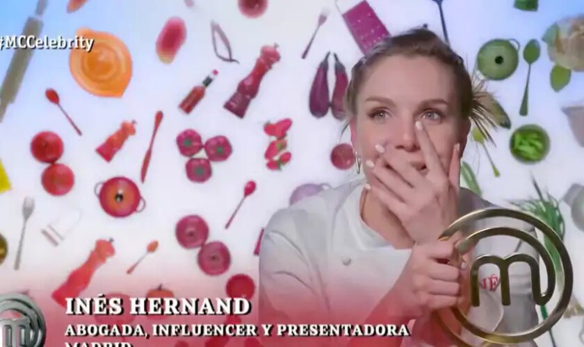 Inés Hernand, ganadora de 'Masterchef celebrity' gracias al «menú de la hambruna» de su abuela