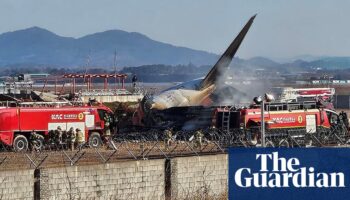 Jeju Air crash: dozens killed after South Korean aircraft veers off runway and hits wall