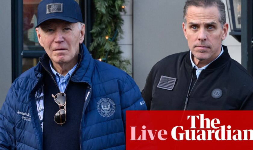 Joe Biden’s pardon for son Hunter condemned as ‘bad precedent’ – US politics live