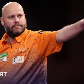 Christian Kist after his nine-darter