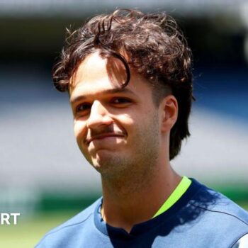 Sam Konstas during an Australia training session at the MCG