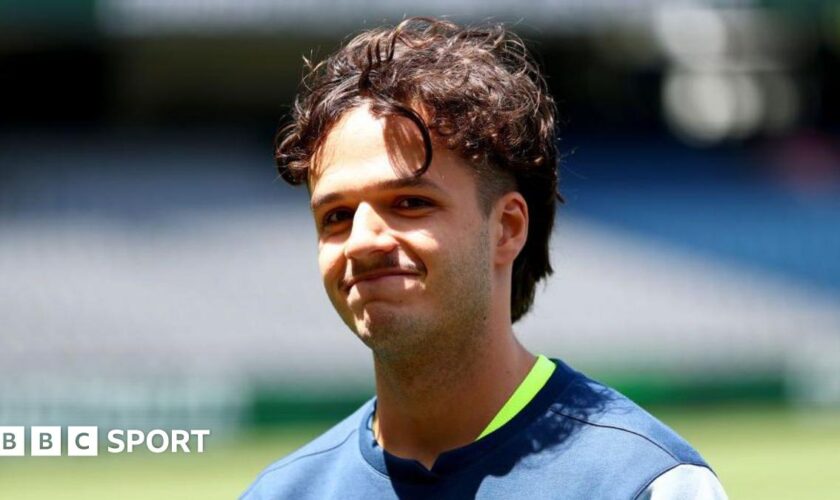 Sam Konstas during an Australia training session at the MCG