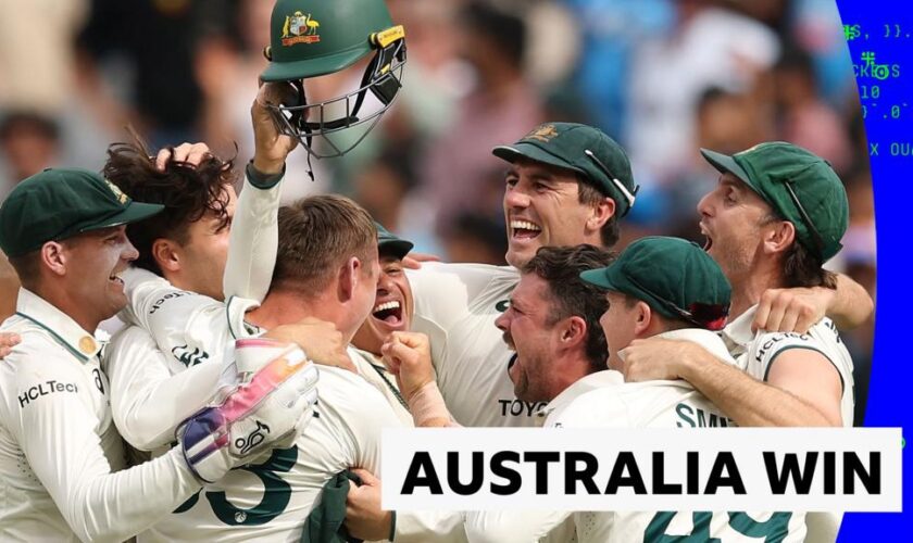 Australia celebrate victory