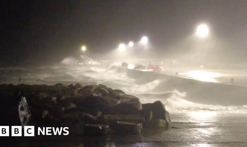 Millions urged to stay at home as Storm Darragh hits