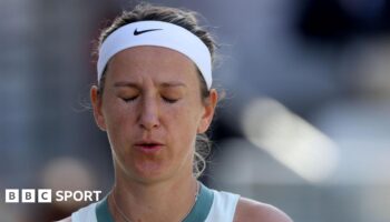 Victoria Azarenka grimaces during a match