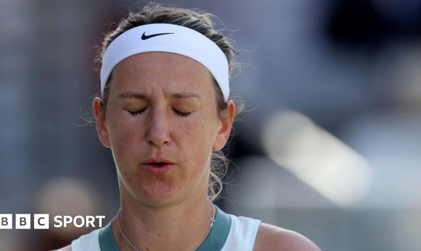 Victoria Azarenka grimaces during a match