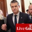 Pete Hegseth’s nomination hangs on key senator as more details of drinking emerge – US politics live