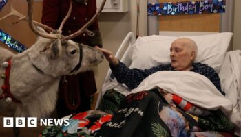 School Santa gets visit from reindeer in hospice