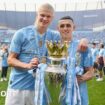 Manchester City's Erling Haaland and Phil Foden