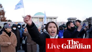 South Korea crisis live: President Yoon faces impeachment calls amid martial law outcry