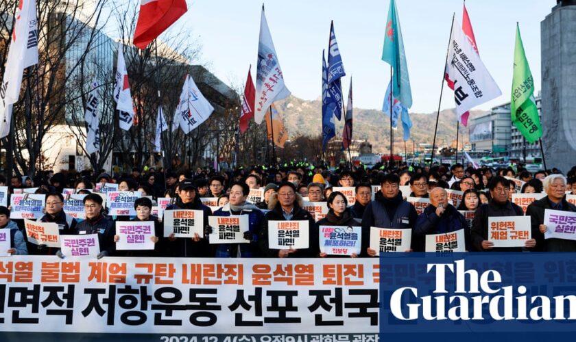 South Korea’s president, Yoon Suk Yeol, facing impeachment after martial law shock