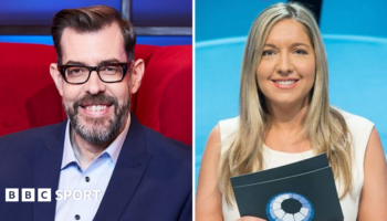 Richard Osman and Victoria Coren-Mitchell, two BBC quizmasters.