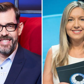 Richard Osman and Victoria Coren-Mitchell, two BBC quizmasters.