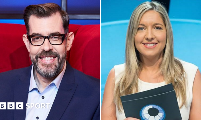 Richard Osman and Victoria Coren-Mitchell, two BBC quizmasters.