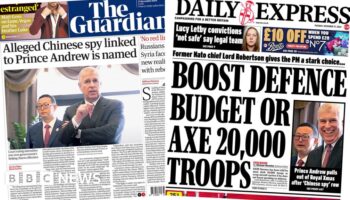 The Papers: Chinese spy suspect named and 'stark choice' for Starmer