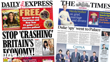 The Papers: 'Economic blow for Reeves' and prince 'invited spy to palace'