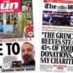 The Papers: 'Free to kill' and Reeves 'the Grinch'