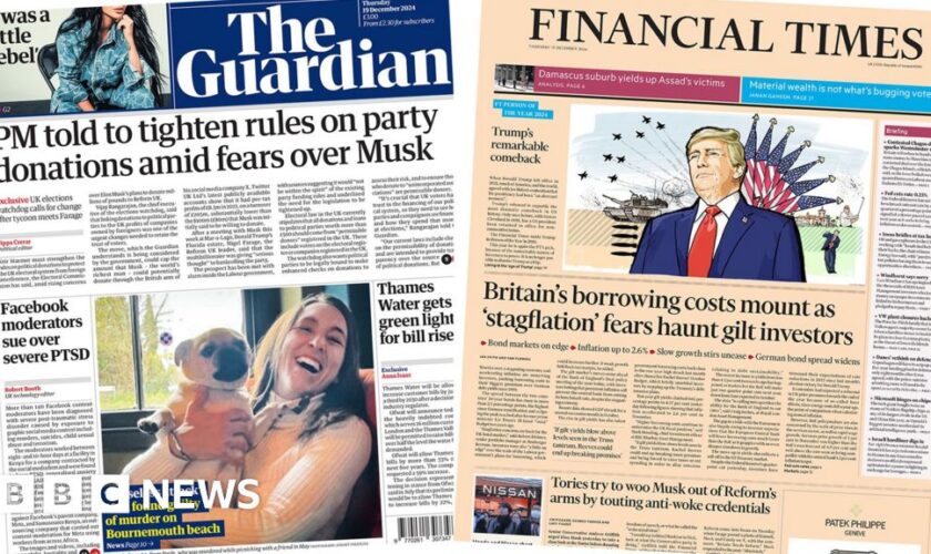 The Papers: 'Senseless attack' and 'stagflation' fears continue