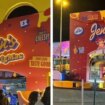 Tres heridos en Barakaldo tras caerse parte del decorado de la 'Champions Burger' a causa del viento