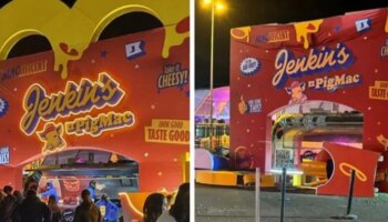 Tres heridos en Barakaldo tras caerse parte del decorado de la 'Champions Burger' a causa del viento