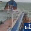 Two Russian tankers sink in Black Sea spilling 4,300 tonnes of oil