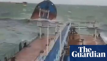 Two Russian tankers sink in Black Sea spilling 4,300 tonnes of oil