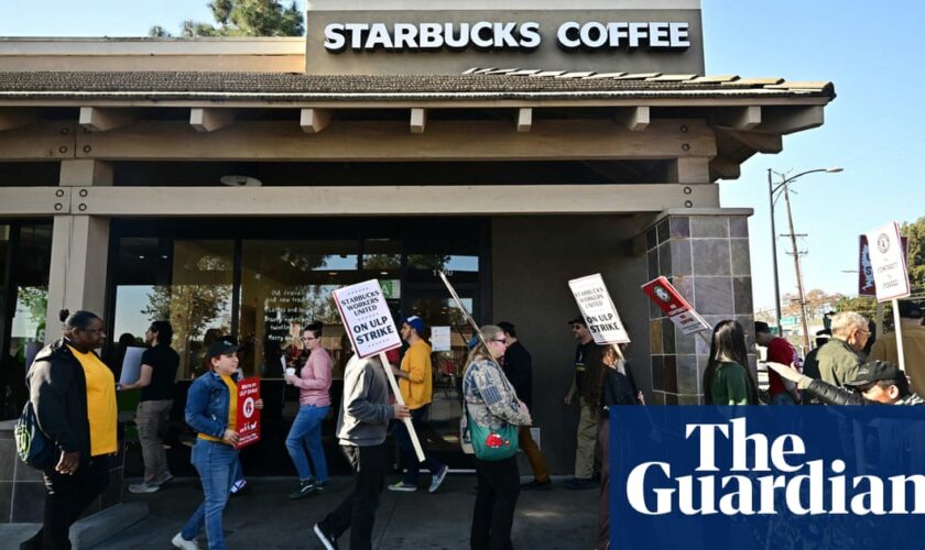 US Starbucks workers’ strike expands to 11 states as Christmas approaches