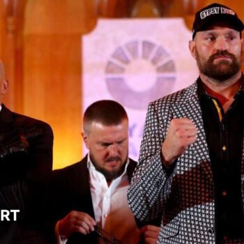 Head to head stats for Oleksandr Usyk v Tyson Fury. Age - 37 for Usyk, 36 for Fury. Height - 6' 3'' for Usyk, 6' 9'' for Fury. Reach - 78'' for Usyk, 85'' for Fury