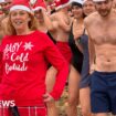 Watch: Hundreds run into sea at Boxing Day dips