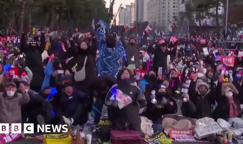 Watch: Protesters jubilant as South Korea president impeached