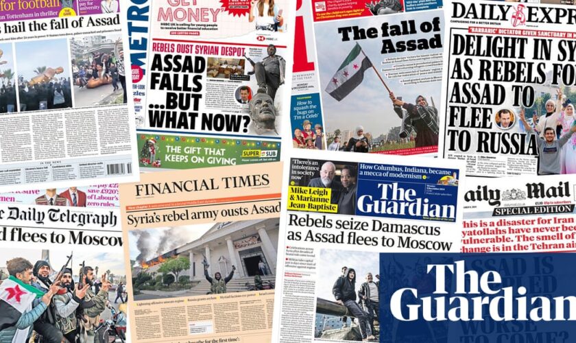 ‘Delight in Syria’: what the papers say about the end of the Assad regime