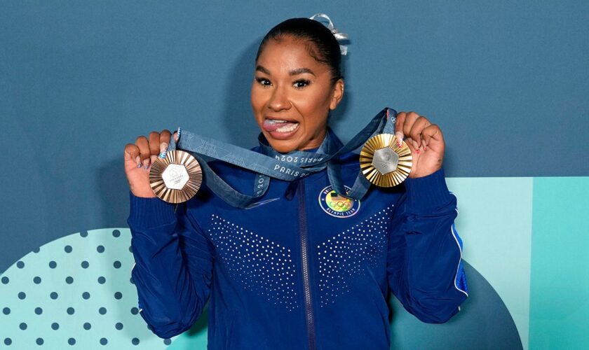 Jordan Chiles flaunts Olympic medal in New Year’s post amid ongoing appeal over losing bronze to Romania