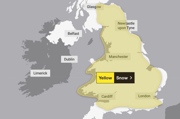 UK snow: Met Office issues three-day weather warning as map shows whole of England affected