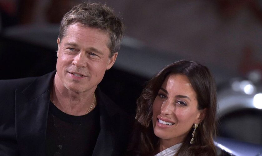 Brad Pitt und Ines de Ramon bei den Filmfestspielen von Venedig.