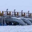 Eine Gaspumpstation ermöglicht den Gastransit von Russland durch die Ukraine in die EU